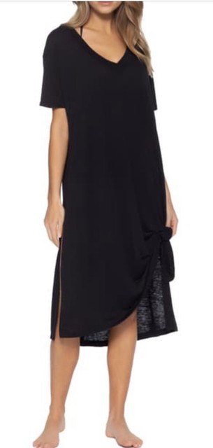 Burnout Midi T-Shirt Dress Swim Cover 