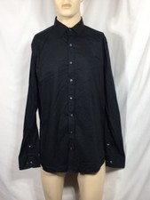 Men's NWT Bar III 65 Slim-Fit Stretch Textured Black Dress Shirt