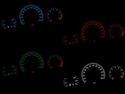 Letronix LED Speedometer Lighting White Blue Red Green Mercedes C-Class No Soldering