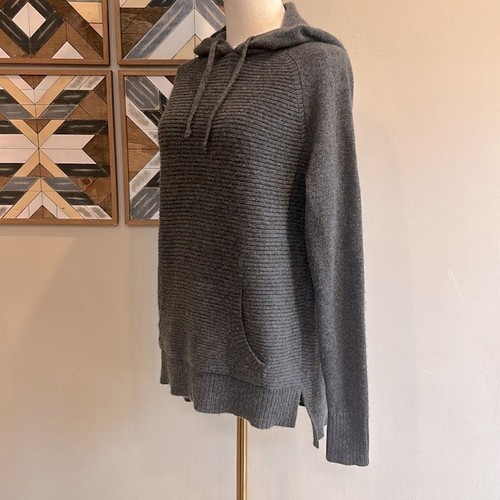 Athleta Aurora Ribbed 100% Cashmere Hoodie Pullover Sweater XS - Picture 4 of 8