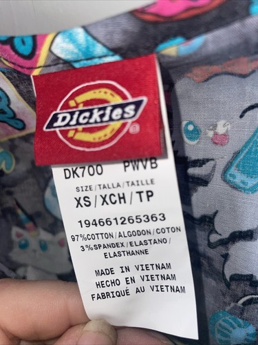 Pawsitive Vibes Dickies Scrubs EDS V Neck Top DK700 PWVB - Picture 3 of 6