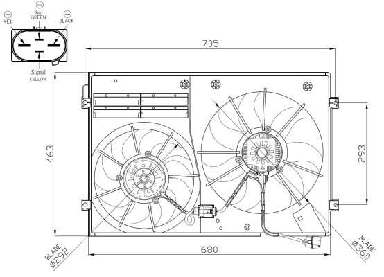 NRF 47941 Fan, radiator for SKODA,VW