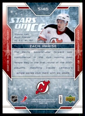 2007-08 Upper Deck Victory Stars on Ice Zach Parise New Jersey