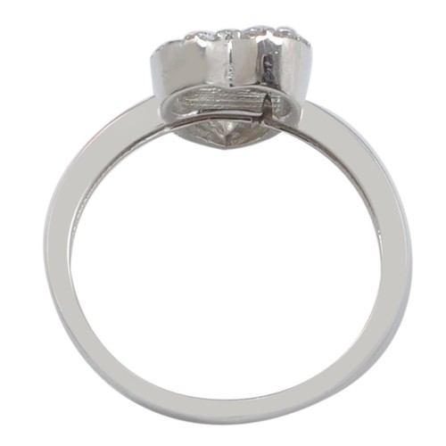 0.10Ct D/VVS1 Round Shape Anniversary Women's Ring In 925 Sterling Silver - Picture 2 of 8