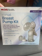 CVS Health Manual Breast Pump Kit 4 Breast Milk Storage Bags  2 Bottles
