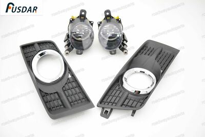Fog Lights Lamps w/ Covers Bezel Bulbs For Cadillac SRX 2010-2015