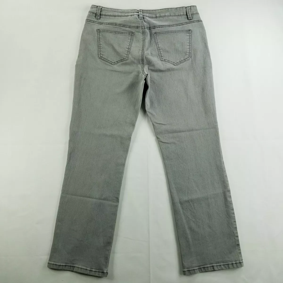 Santana 14 Straight Leg Tummy Control Light Grey Denim Stretch