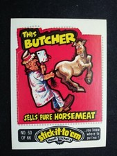1976 Fleer Stick-It-To'em Stickers # 60 This Butcher (EX)