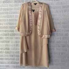 DANA KAY Mother of the Bride Wedding Church Gold Yellow Dress Suit 18W    kwh2j