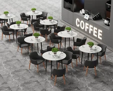 32'' Diameter Novel Round Kitchen Table Stone Top Dining Coffee Table Furniture