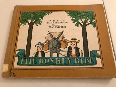 VINTAGE 1967 THE DONKEY RIDE FABLE JEAN SHOWALTER HC BOOK ILLUST