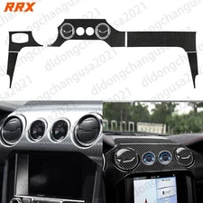 11Pcs Real Carbon Fiber Center Console Dashboard Cover For Ford Mustang GT 15-22