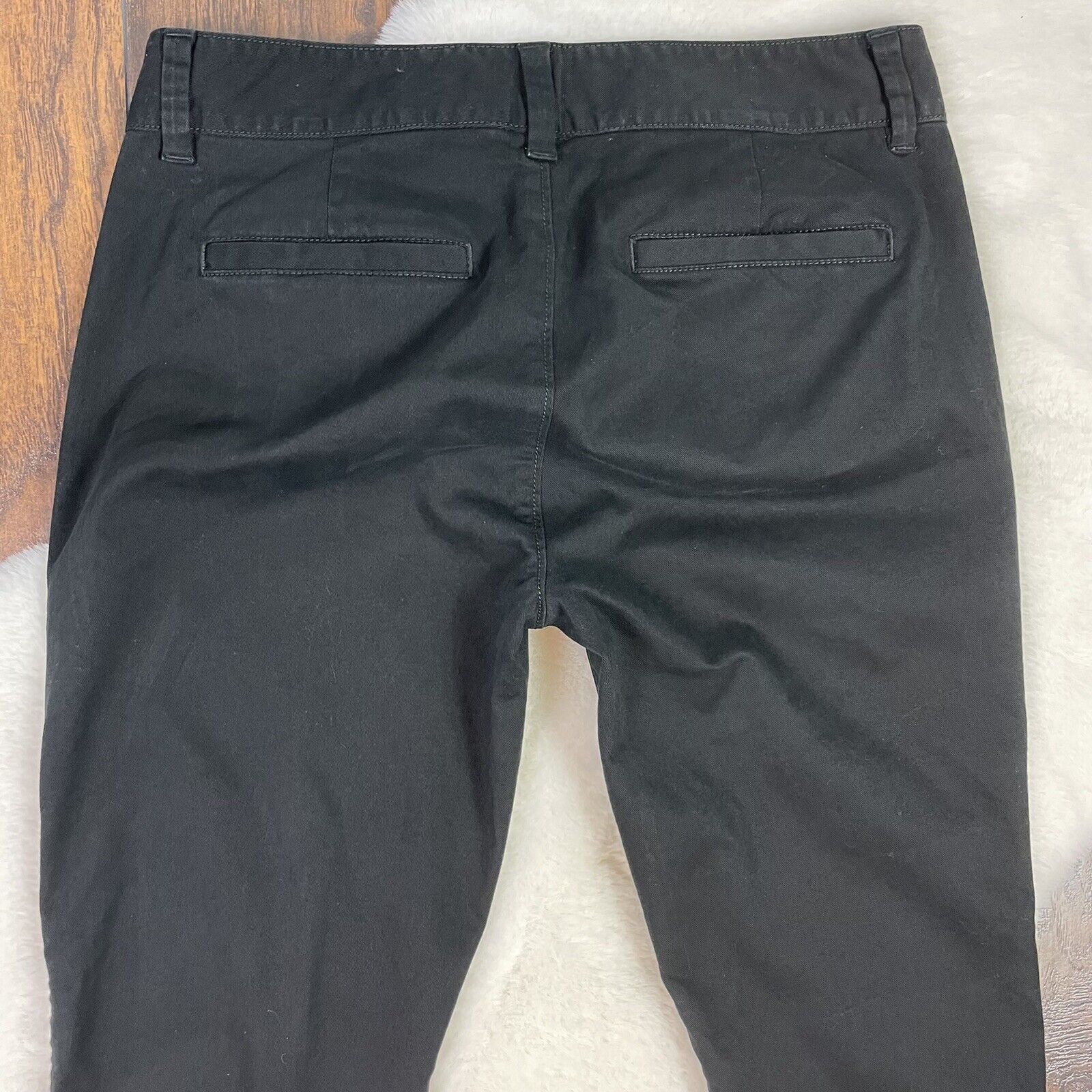 LOFT Size 2 Marissa Fit Chino Pants Black Skinny … - image 5