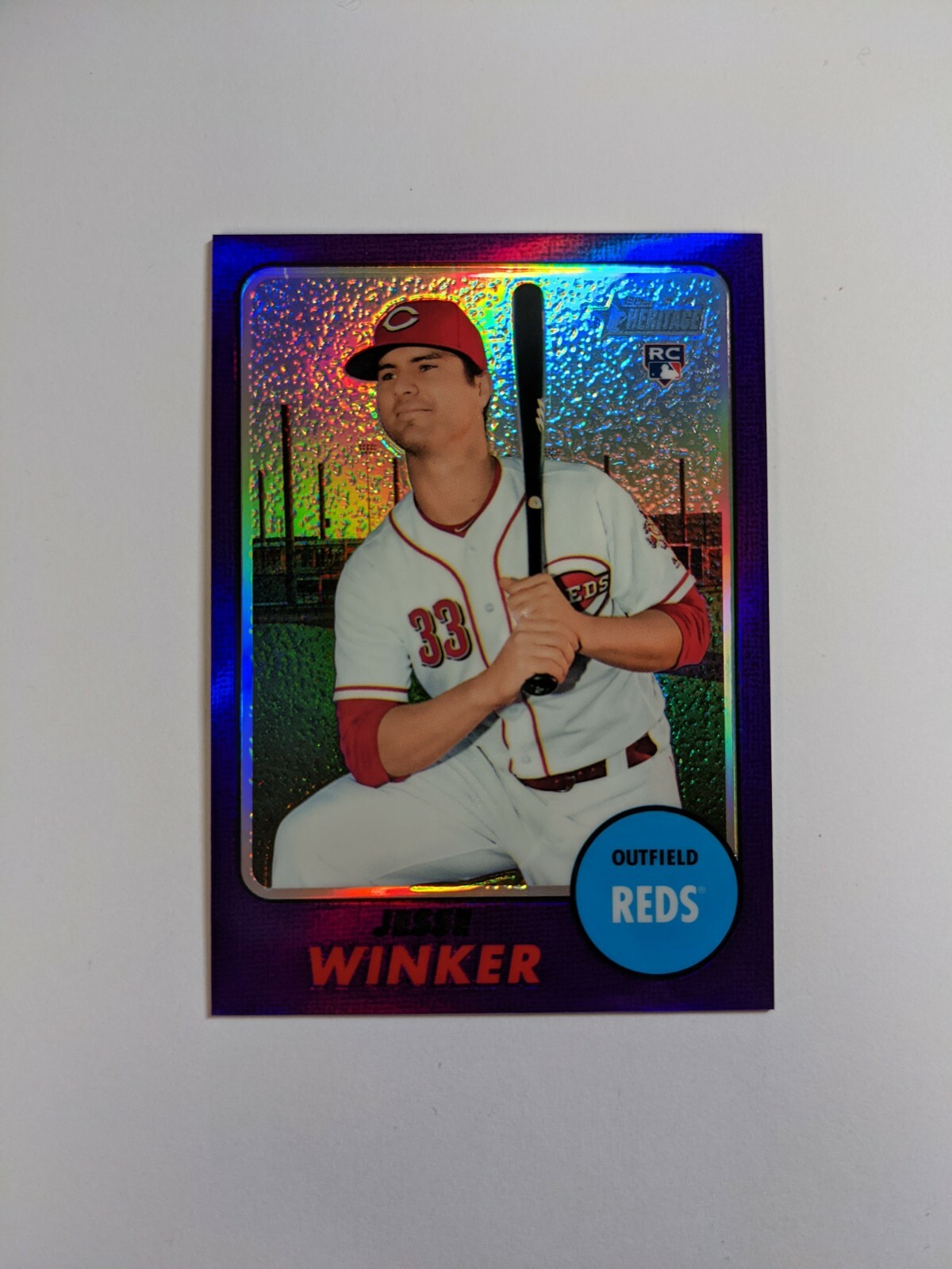 2017 Topps Heritage Jesse Winker Purple Refractor THC-517