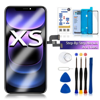 Original LCD Für iPhone XS Display Bildschirm Vormontiert 3D TouchScreen COF Set