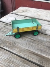 Vtg 40s 50s Toy Tin Wagon Cart Litho Yellow Green Japan Rare Orig 6  USA