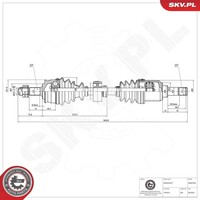 Esen Skv Antriebswelle Rechts, Vorderachse U.A. FüR Chrysler, Fiat, Ford, Lancia