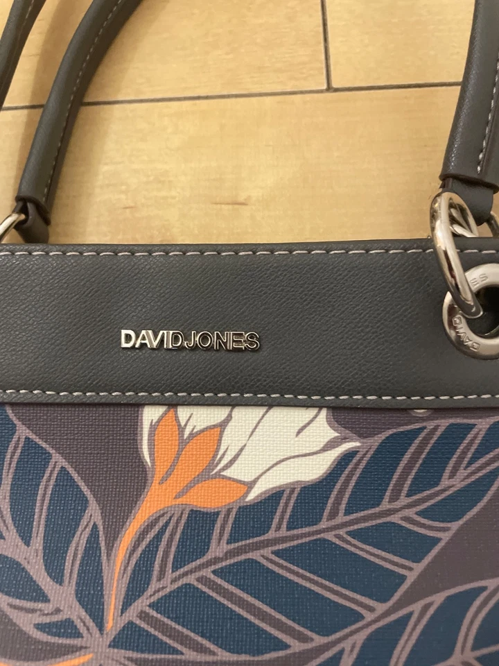 David Jones Tote Bag Brown Floral Shoulder Hand Large Cruise Holiday Trip BNWOT - Image 2 of 4