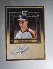 2025 Topps Gilded Collection Gold Frame Hall of Famer Auto Craig Biggio Onyx /10