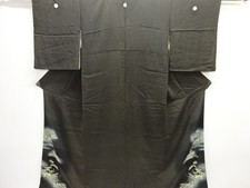 7731934: JAPANESE KIMONO / ANTIQUE TOMESODE / SILK / EMBROIDERY / KINSHA / SMALL