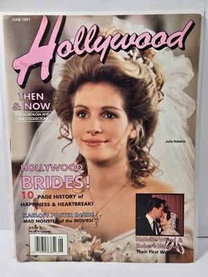 June 1991 Hollywood Magazine Brides Julia Roberts, Natalie Wood, Karloff Poster