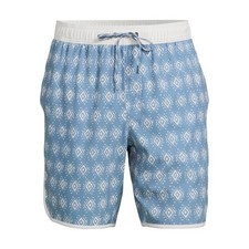 George Men's Dolphin Hem Swim Trunks with UPF50 8" Inseam Medium 32-34 