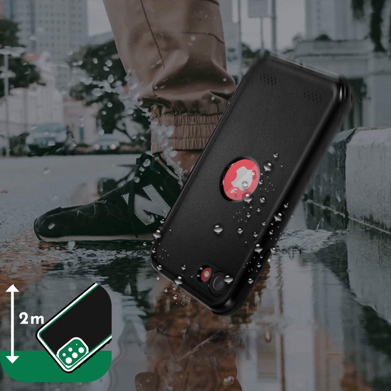 Coque étanche iPhone 8 Redpepper pour le sport et le surf - 4