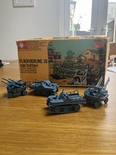 vintage Atlantic Flackvierling 38 1/72 with tractor military vehicle model 1970