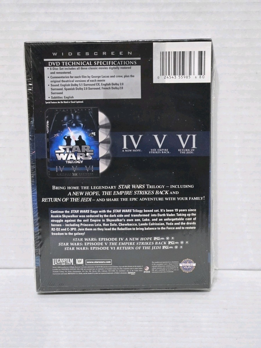 Buy Star Wars Trilogy (DVD, 2008, 6-Disc Set) online | eBay
