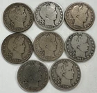 1902-1915 Barber Silver Half Dollars - Group of 8