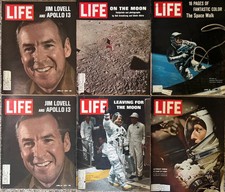 Lot of (6) vintage LIFE Magazines spanning the mid-to-late 1960s and early 1970s