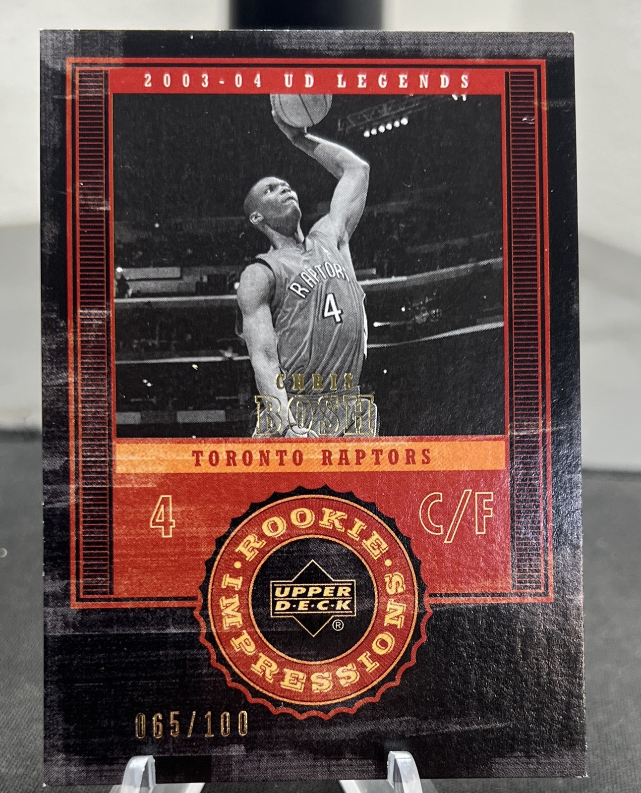 2003-04 Upper Deck UD Legends - Retro Rookie Impressions Chris Bosh  /100 (RC)