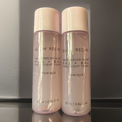 2 GLOW RECIPE Watermelon Glow PHA + BHA Pore-Tight Toner Sz 25 ml travel Sephora