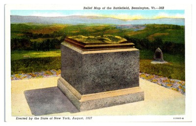 Postcard: Relief Map of the Battlefield, Bennington, Vt.