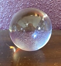 Clear Crystal Ball Glass Sphere Paperweight 2.5  