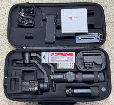 Zhiyun Tech Crane v2 3Axis Gimbal Camera Stabilizer Black, w/Follow Focus & Case