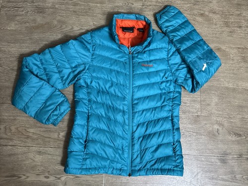 Marmot Women's S Hype Jacket 700 Down Fill Puffer Full-Zip Coat Turquoise - Picture 7 of 14