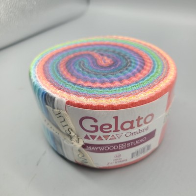 Maywood Studio Gelato Ombre 40 pc  2.5'' Jelly Roll Strips Cotton quilting new