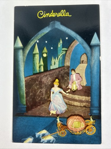 Cenerentola nelle caverne del paese delle fate cartolina d'epoca Rock City Giardini Georgia - Foto 1 di 2