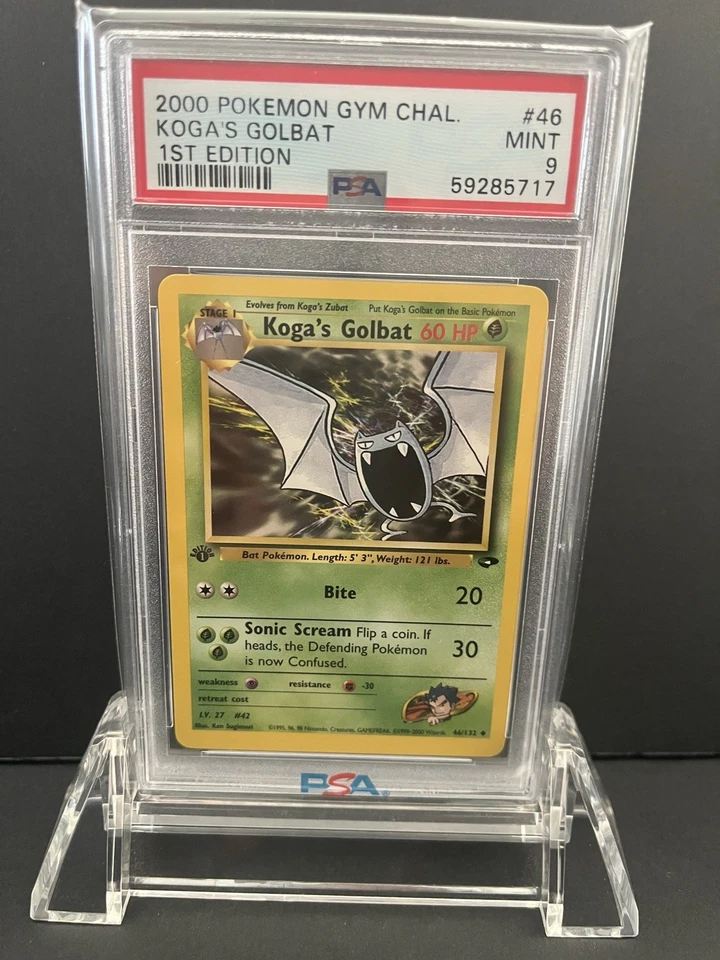 Pokémon TCG 1st Edition Koga Trainer SWIRL HOLO, Fuchsia Gym & Koga’s Golbat - Image 3 of 4