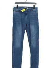 Mint Velvet Women's Jeans UK 14 Blue Cotton with Polyester, Elastane Skinny