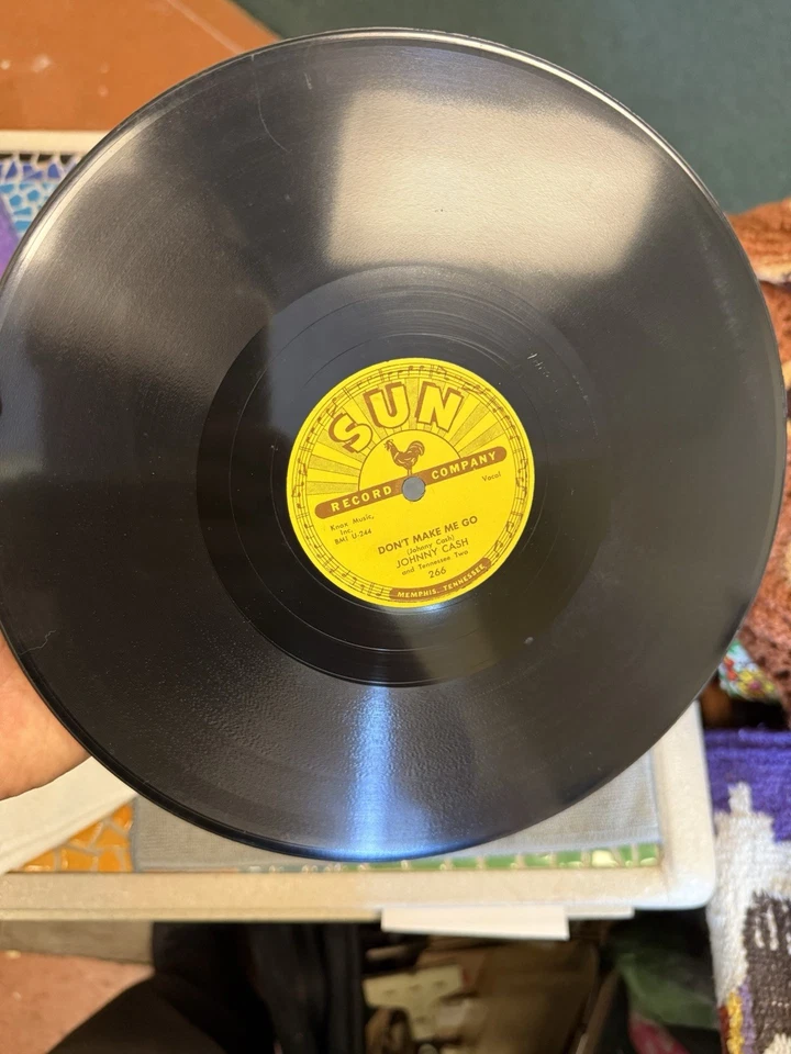 RARE ROCKABILLY VG+ 78 Johnny Cash SUN 266 Don’t Make Me Go Next In Line #2 Foto 2 de 4