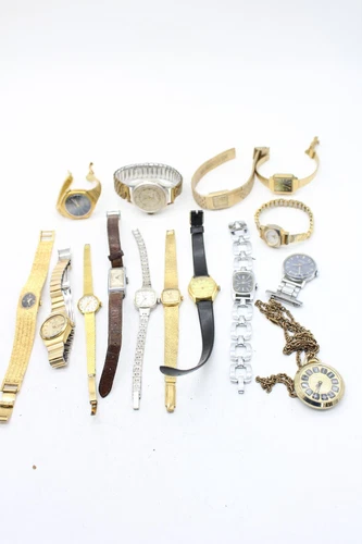 F x15 Vintage Ladies Manual Wind Running Wristwatches Inc Timex, Ingersoll Etc