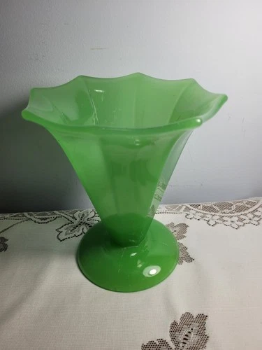Fenton Jadeite Candle Vase 1930's 6.75" Tall