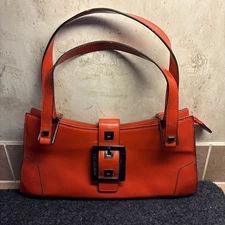 Vintage Y2K guess orange belt buckle shoulder bag
