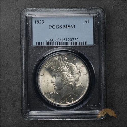 1923 Silver Peace Dollar - PCGS MS63 - Philadelphia