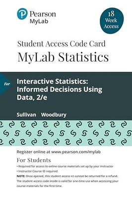 MyLab Statistics with Pearson eText Access Code (18 Weeks) for Interactive Stat