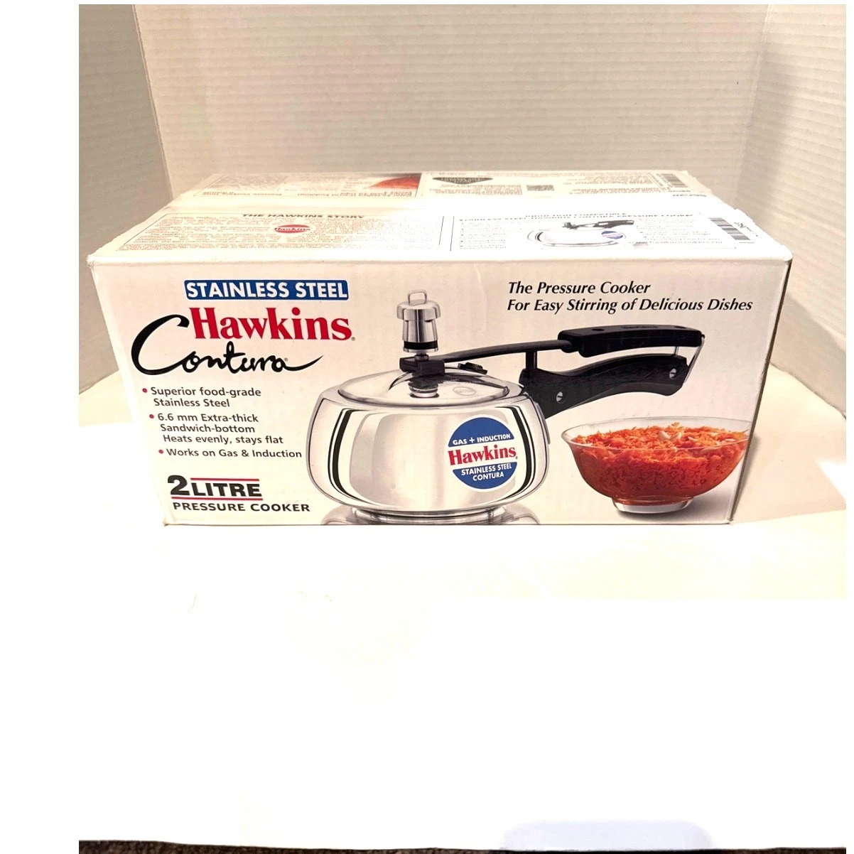 Hawkins Contura 2 Litre Pressure Cooker Silver STAINLESS STEELNIB
Opens in a new window or tab