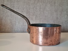 Petite Casserole en Cuivre – Ustensile Cuisine Ancien Décoratif 15 cm