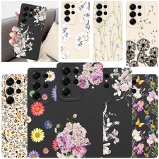 For Samsung Galaxy S25 Ultra S24 Plus S26 A36 A15 Sweet Flowers Phone Cover Case